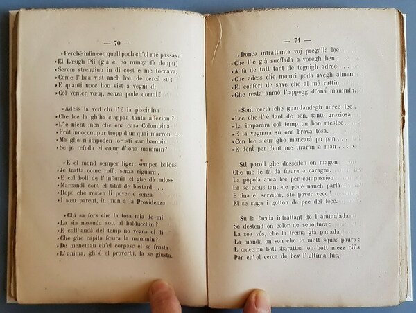 RACCOLTA COMPLETA DEI VERSI MILANESI E ITALIANI DI ANTONIO PICOZZI …