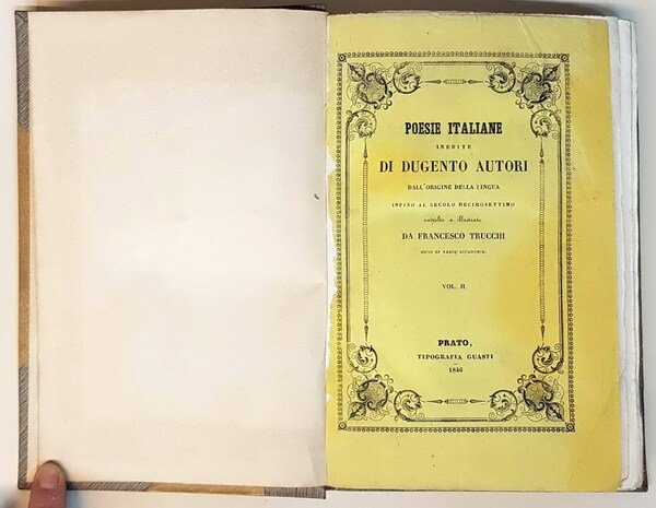 POESIE ITALIANE INEDITE DI DUGENTO AUTORI DALL'ORIGINE DELLA LINGUA INFINO …