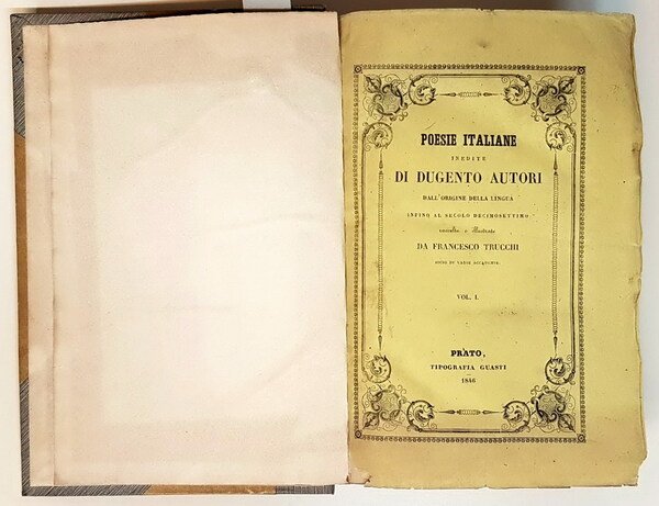 POESIE ITALIANE INEDITE DI DUGENTO AUTORI DALL'ORIGINE DELLA LINGUA INFINO …