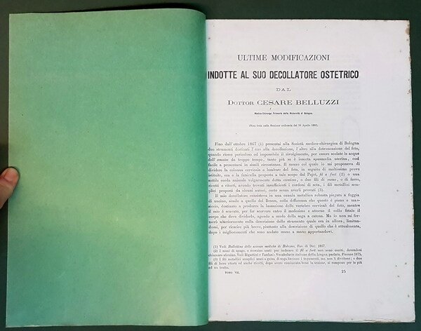 ULTIME MODIFICAZIONI INDOTTE AL SUO DECOLLATORE OSTRETRICO