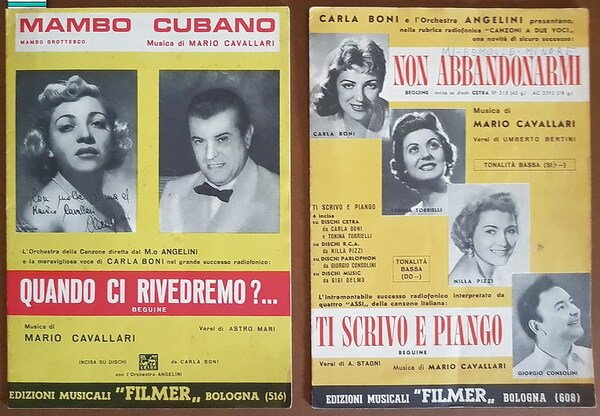 N. 2 fascicoli con: MAMBO CUBANO - QUANDO CI RIVEDREMO …