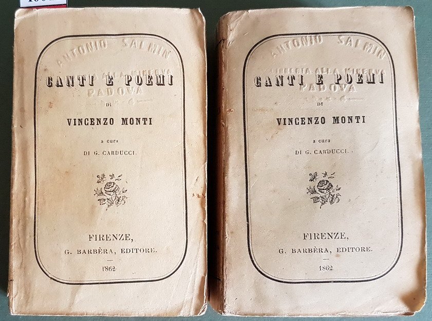 CANTI E POEMI a cura di G. Carducci (volumi I …