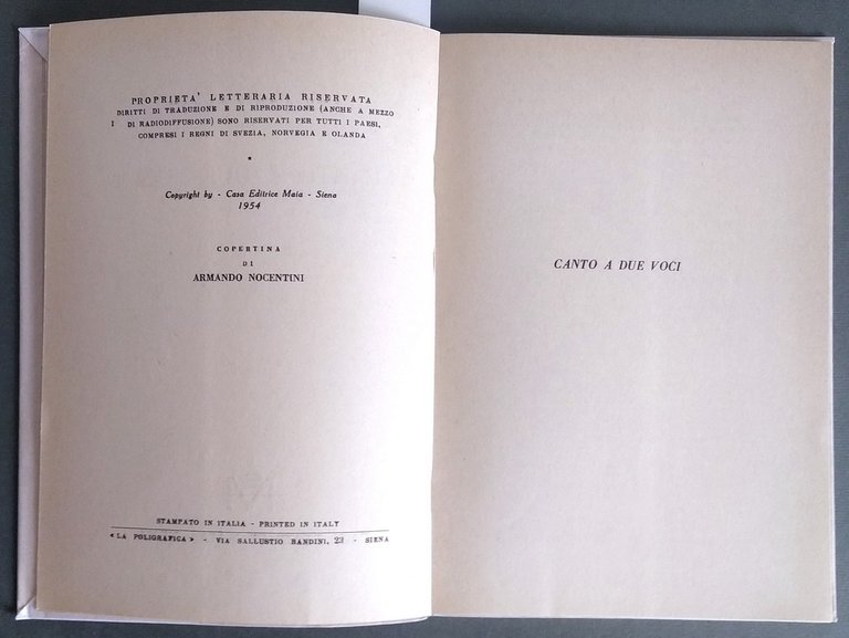 CANTO A DUE VOCI