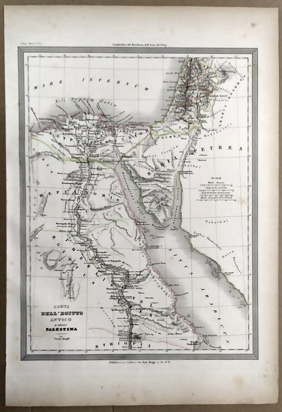 CARTA DELL'EGITTO ANTICO E DELLA PALESTINA