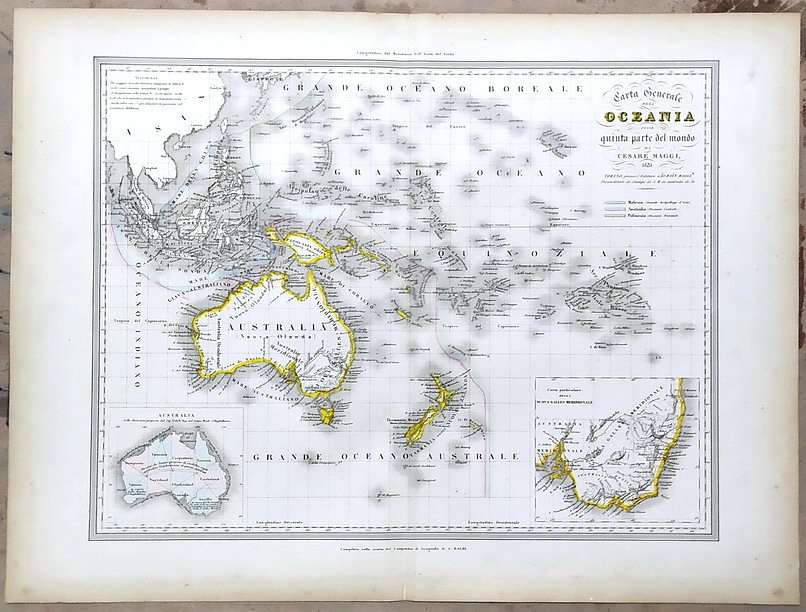 CARTA GENERALE DELL'OCEANIA ossia QUINTA PARTE DEL MONDO