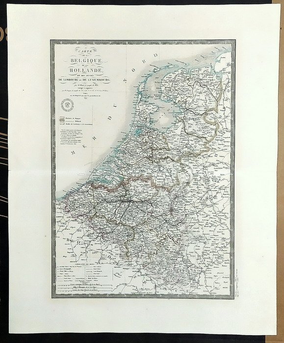 CARTE DE LA BELGIQUE de la HOLLANDE et des Duches …