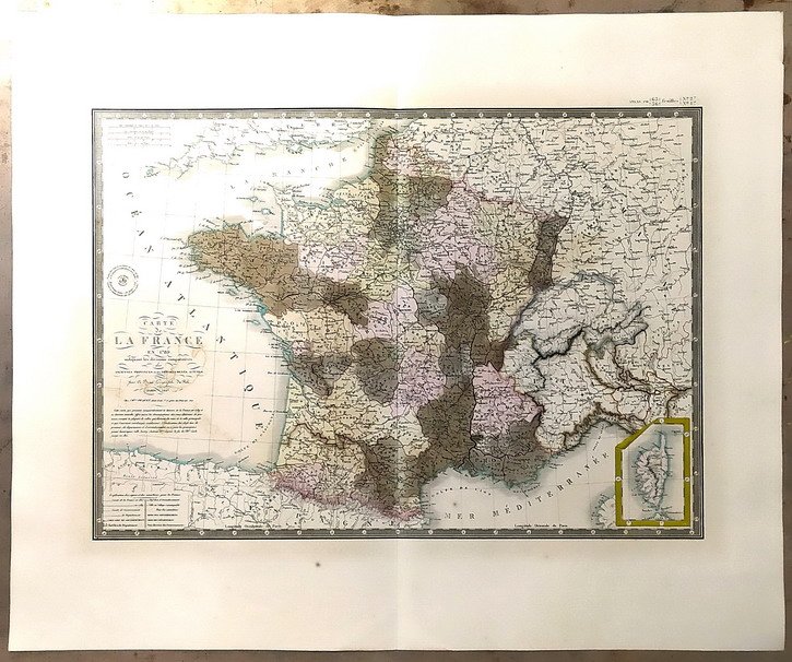 CARTE DE LA FRANCE en 1789 indiquant les divisions comparatives …
