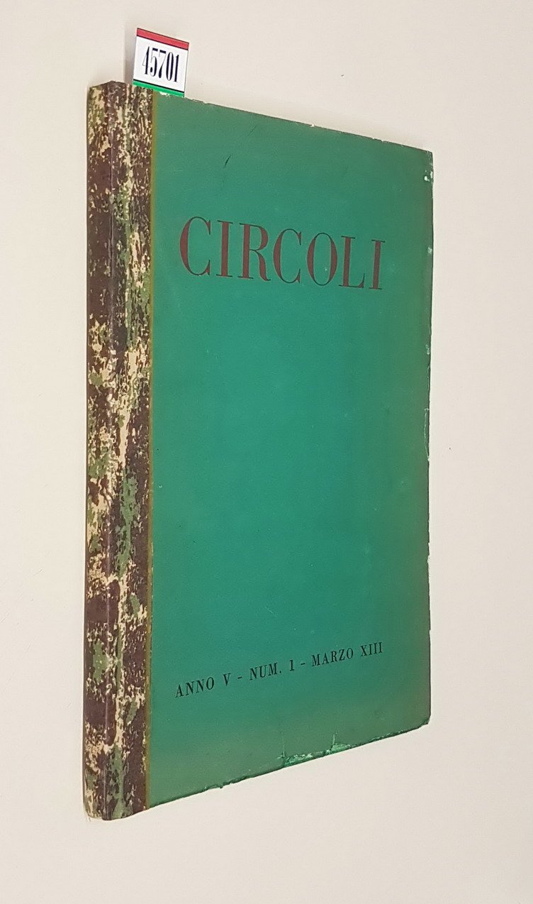 CIRCOLI RIVISTA DI LETTERATURA E CRITICA (anno V) - Num. …