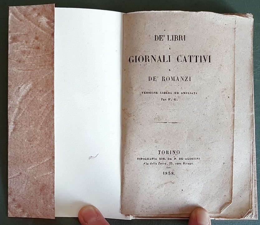 DE' LIBRI E GIORNALI CATTIVI E DE' ROMANZI