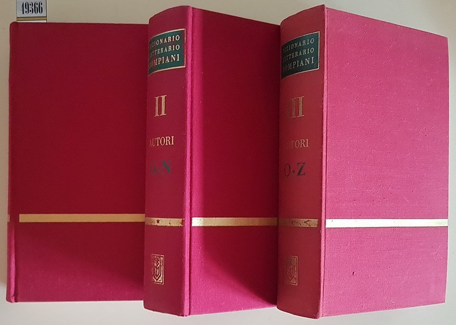 Dizionario letterario Bompiani degli AUTORI di tutti i tempi e …