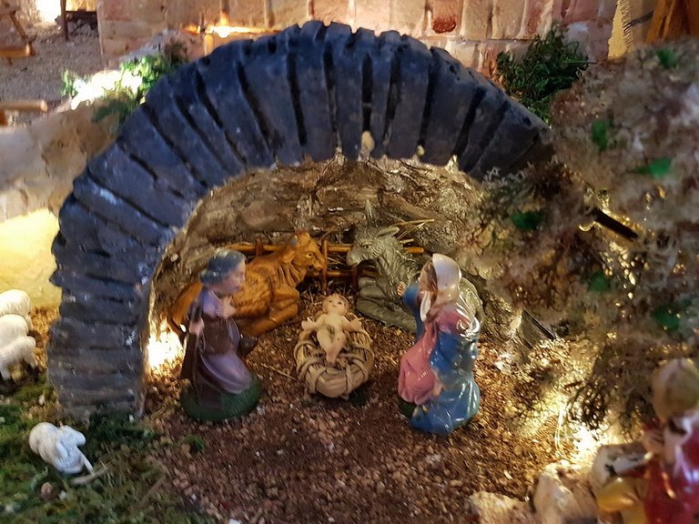 GRANDE DIORAMA CON PRESEPE in stile Orientale