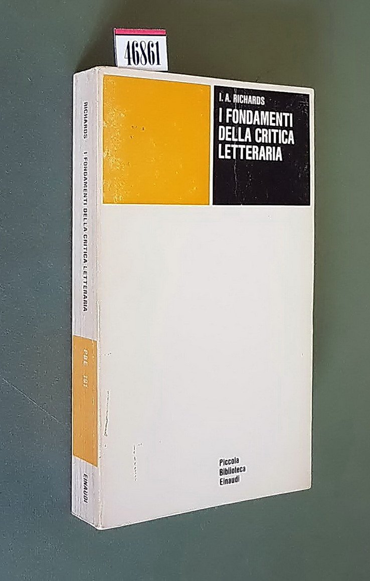 I FONDAMENTI DELLA CRITICA LETTERARIA con un saggio introduttivo di …