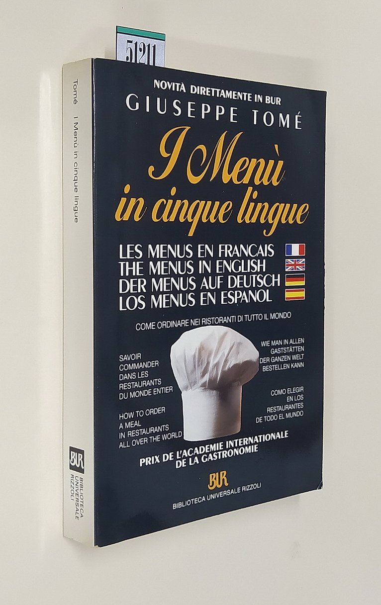 I MENU' IN CINQUE LINGUE - Les mensu en français, …