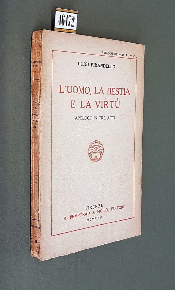 L'UOMO, LA BESTIA E LA VIRTU' - Apologo in tre …
