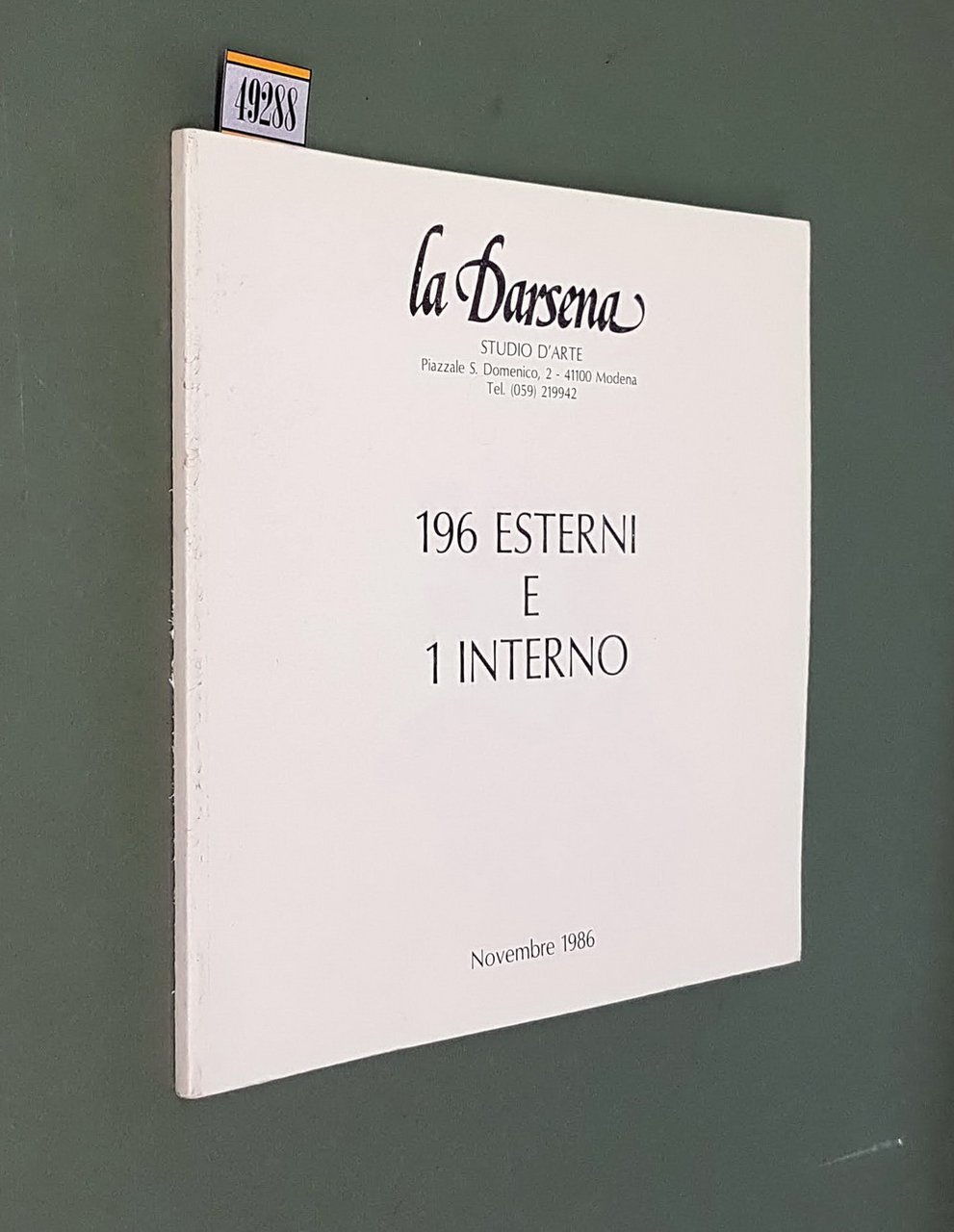 LA DARSENA - 196 ESTERNI E 1 INTERNO (novembre 1986)