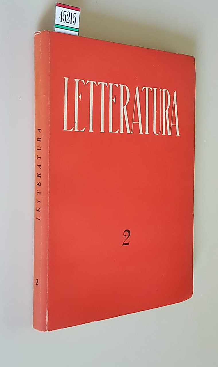 LETTERATURA - Rivista trimestrale di Letteratura contemporanea (anno I) - …