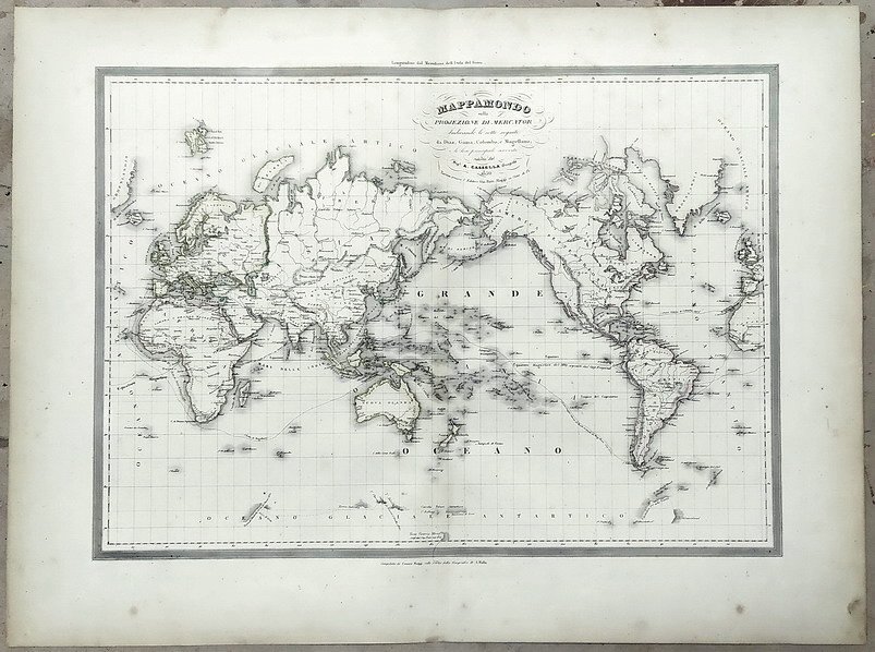 MAPPAMONDO SULLA PROIEZIONE DI MERCATOR Indicando le rotte seguite da …