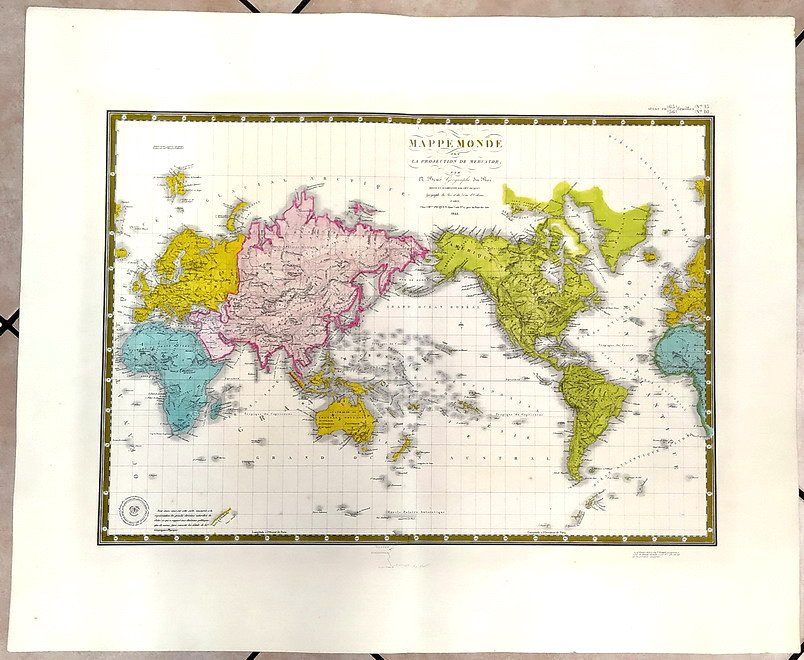 MAPPEMONDE suv la Projection de Mercator