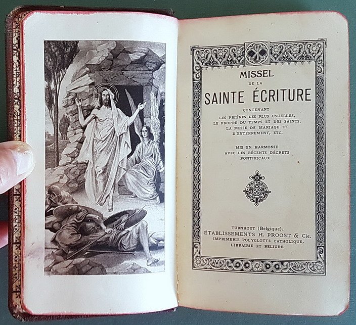 MISSEL DE LA SAINTE ECRITURE contenent les preieres les plus …