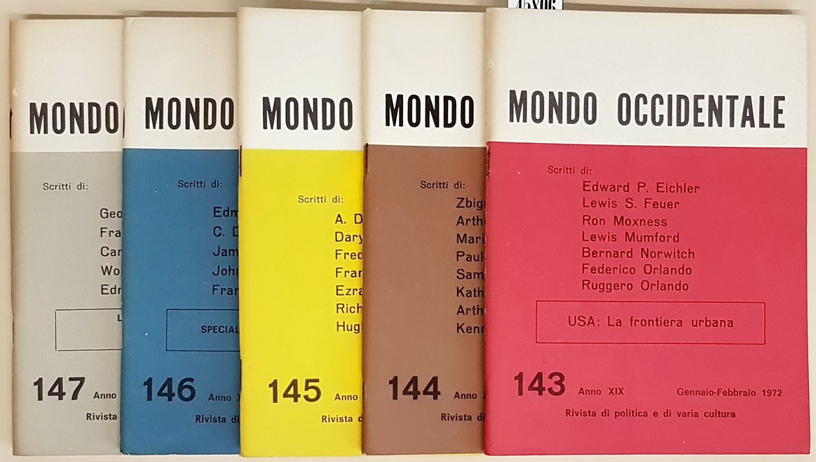 MONDO OCCIDENTALE - N. 5 fascicoli (dal N. 143 al …