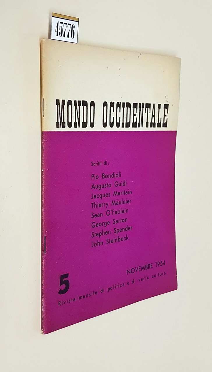 MONDO OCCIDENTALE (anno I) - N. 5 (novembre 1954)