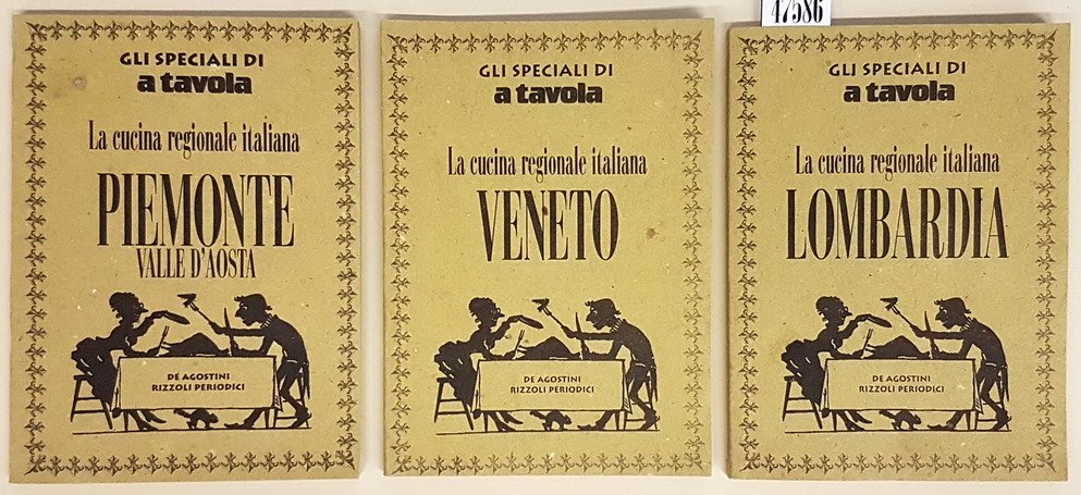 N. 3 volumi LA CUCINA REGIONALE ITALIANA: LOMBARDIA - VENETO …