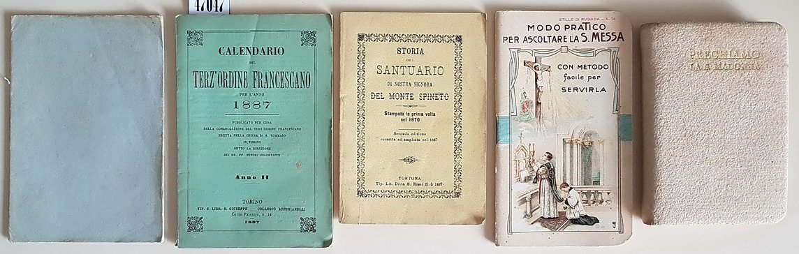 N. 5 volumetti: PREGHIAMO LA S. MADONNA - STORIA DEL …