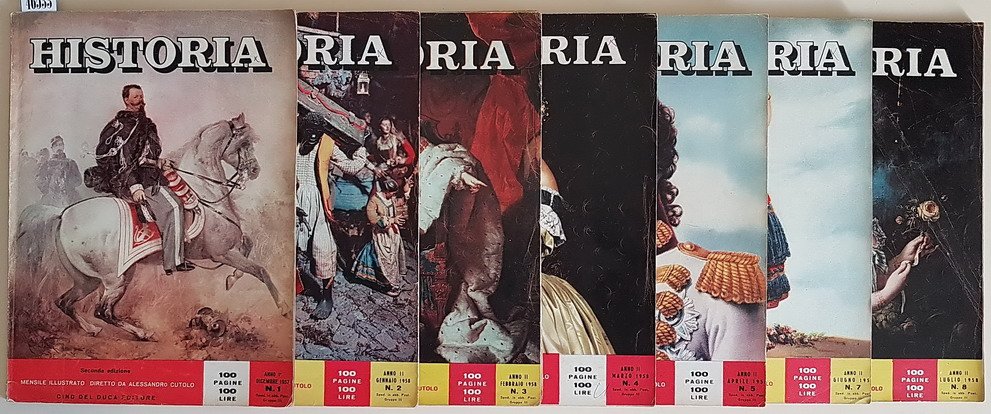 N. 7 fascicoli della rivista HISTORIA (anno 1957-1958) dal N. …