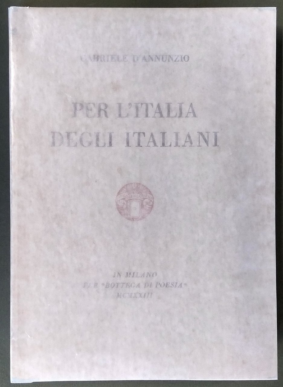 PER L'ITALIA DEGLI ITALIANI