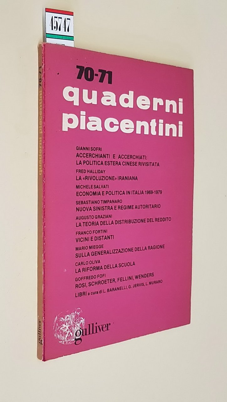 QUADERNI PIACENTINI (anno XVIII) - N. 70-71 (maggio 1979)