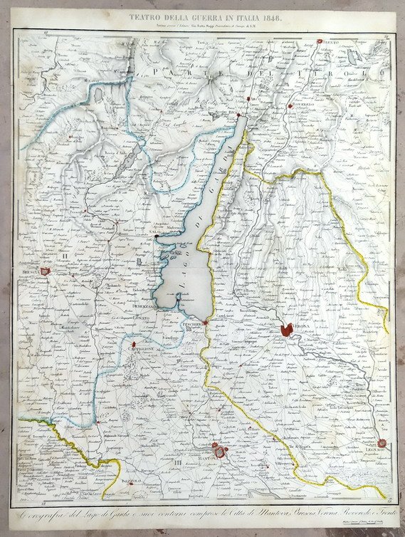 Teatro della guerrra in italia 1848 .- COROGRAFIA DEL LAGO …