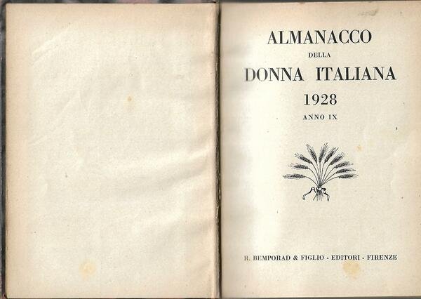 ALMANACCO DELLA DONNA ITALIANA - 1928