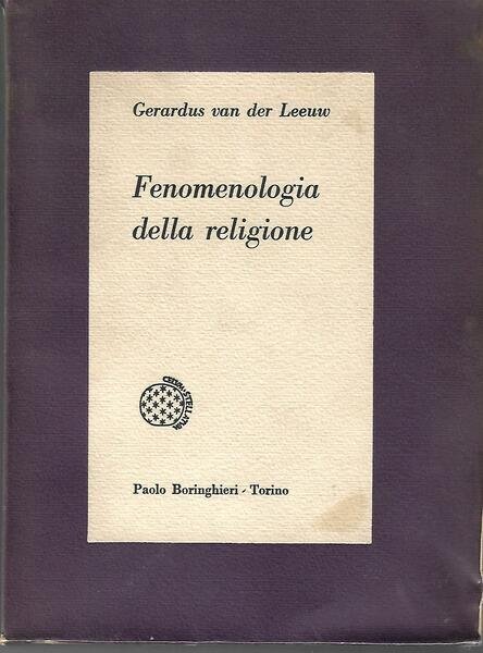 FENOMENOLOGIA DELLA RELIGIONE