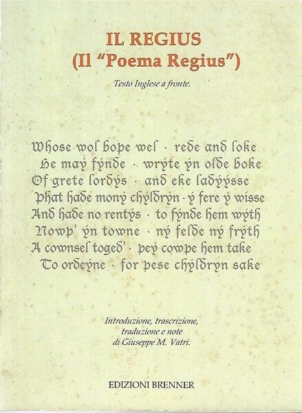 IL REGIUS - IL "POEMA REGIUS"