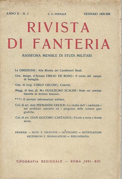 RIVISTA DI FANTERIA - ANNO II - N. 1 - …