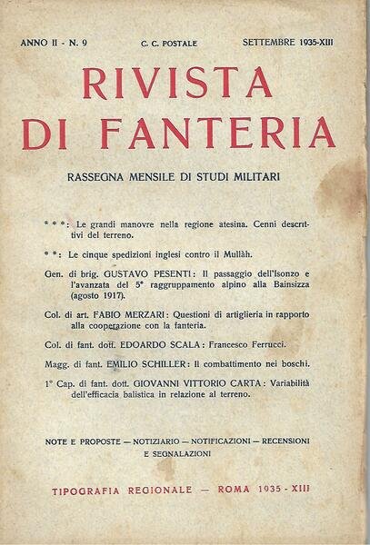 RIVISTA DI FANTERIA - ANNO II - N. 9 - …