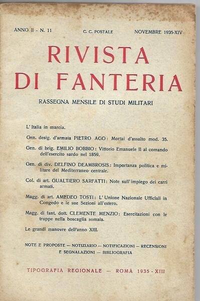 RIVISTA DI FANTERIA - ANNO II - N.11 - NOV. …