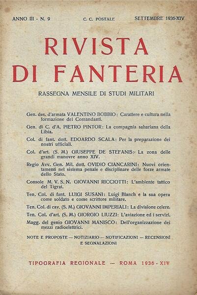 RIVISTA DI FANTERIA - ANNO III - N. 9 - …