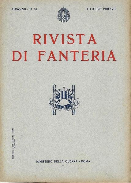 RIVISTA DI FANTERIA - ANNO VII - N. 10 - …