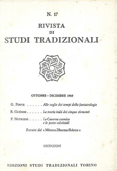 RIVISTA DI STUDI TRADIZIONALI - N.17- OTT/DIC 1965