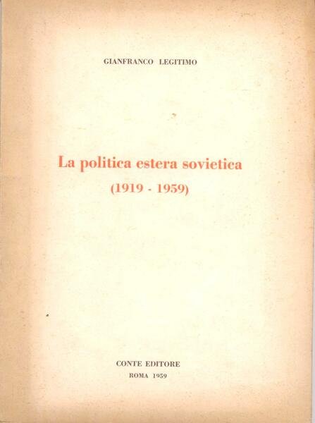 LA POLITICA ESTERA SOVIETICA (1919-1959)