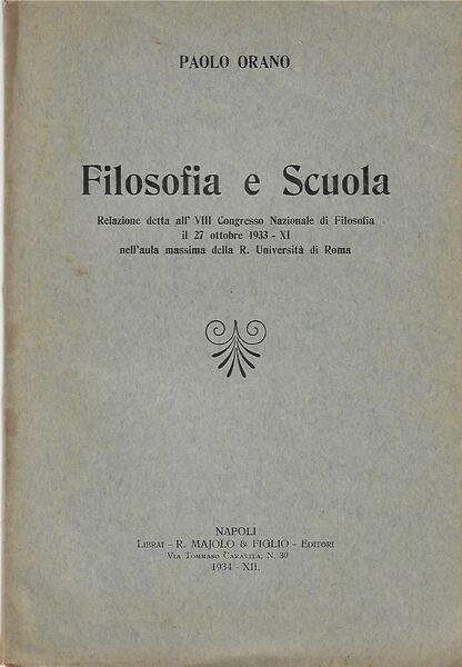 FILOSOFIA E SCUOLA