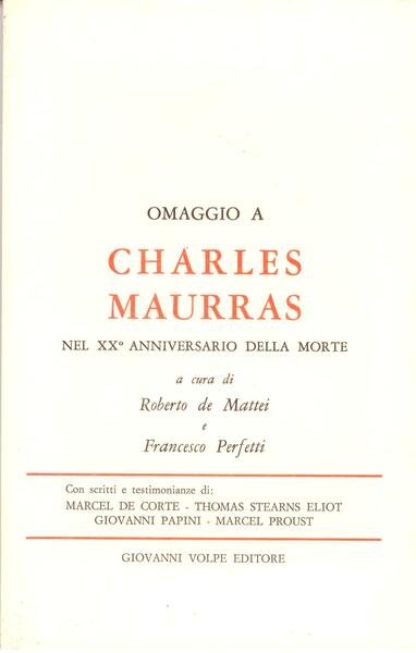 OMAGGIO A CHARLES MAURRAS