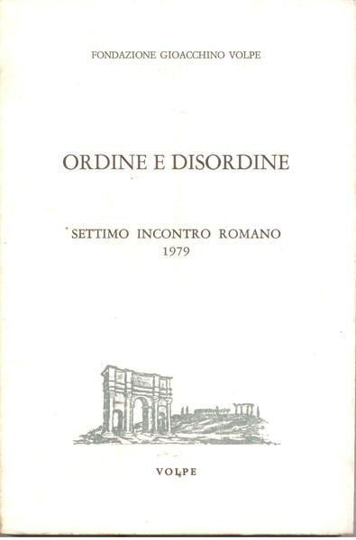 ORDINE E DISORDINE