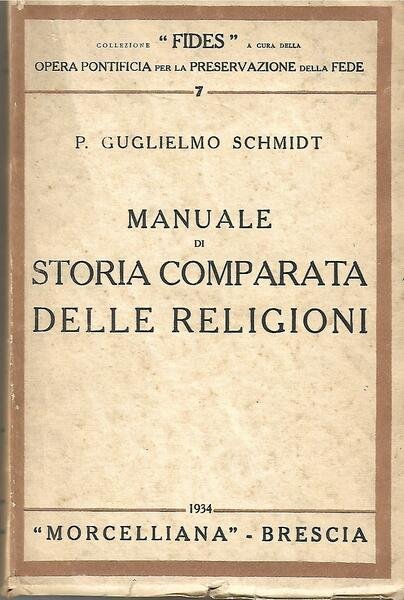 MANUALE DI STORIA COMPARATA DELLE RELIGIONI