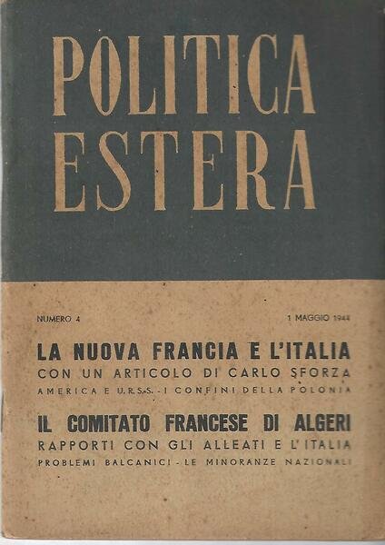 POLITICA ESTERA ANNO I N.4 MAGGIO 1944