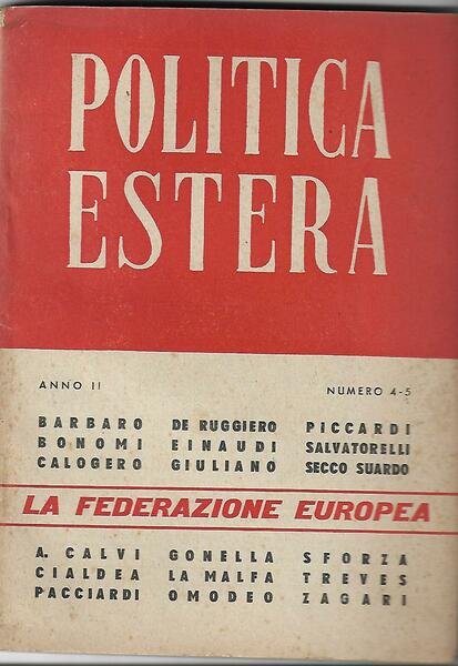 POLITICA ESTERA ANNO II N. 4-5 APR/MAG 1945