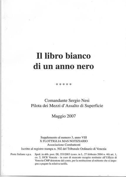 IL LIBRO BIANCO DI UN ANNO NERO