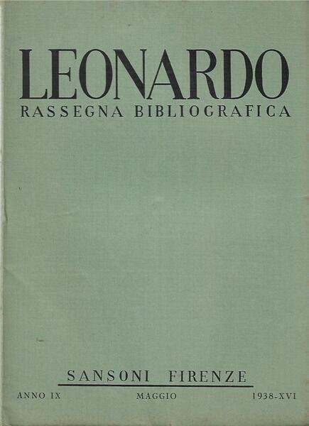 LEONARDO - ANNO IX-1938 N. 5 MAGGIO