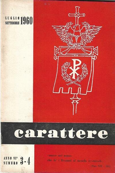 CARATTERE - ANNO VI - N.3/4 - 1960 LUG/SETT